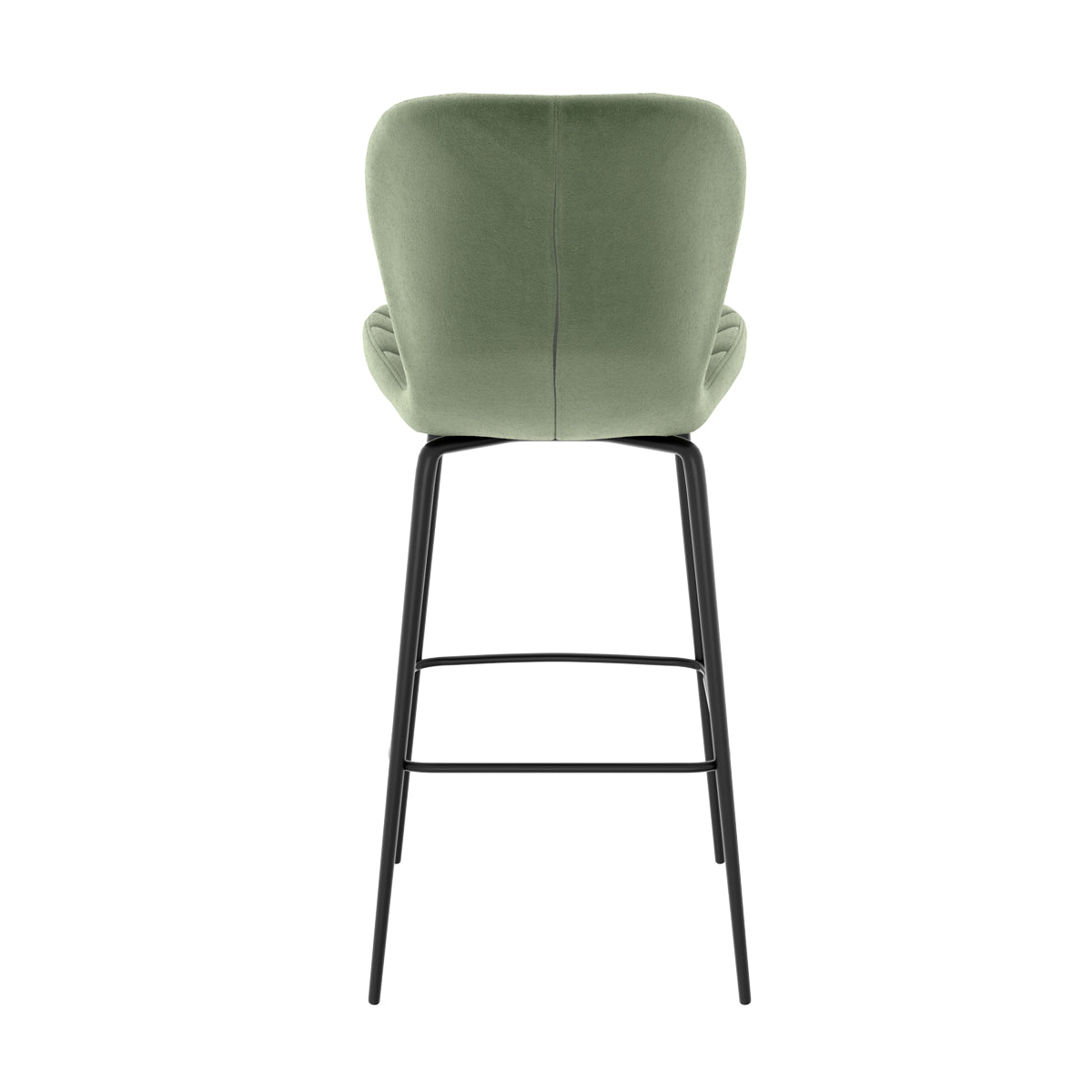 acheter chaise de bar lot de 2 velours vert