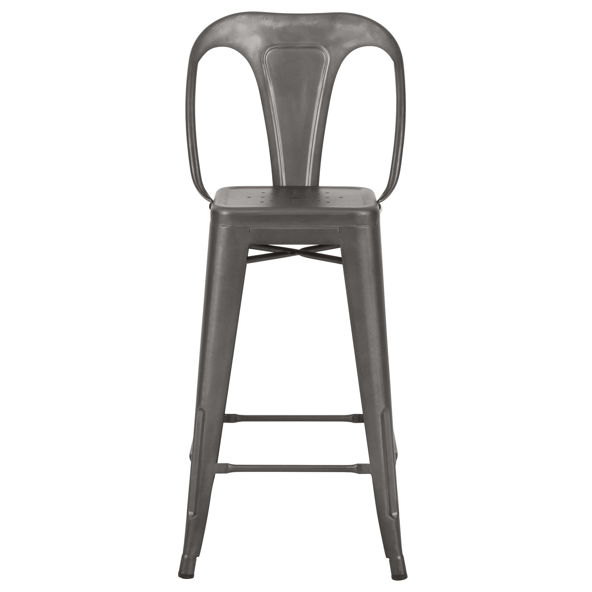 acheter chaise de bar metal gris acier