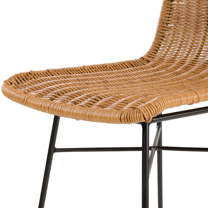 acheter chaise de bar naturelle pieds metal