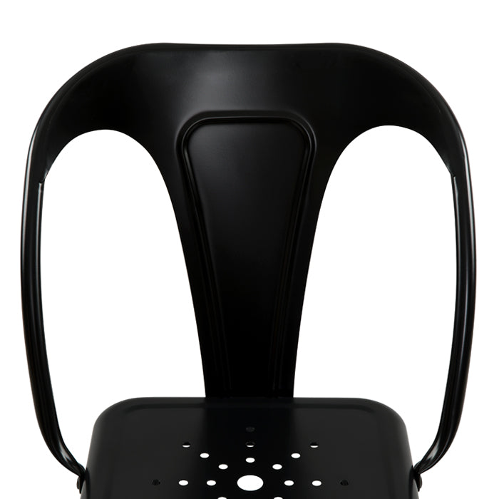 acheter chaise de bar noires bistrot metal