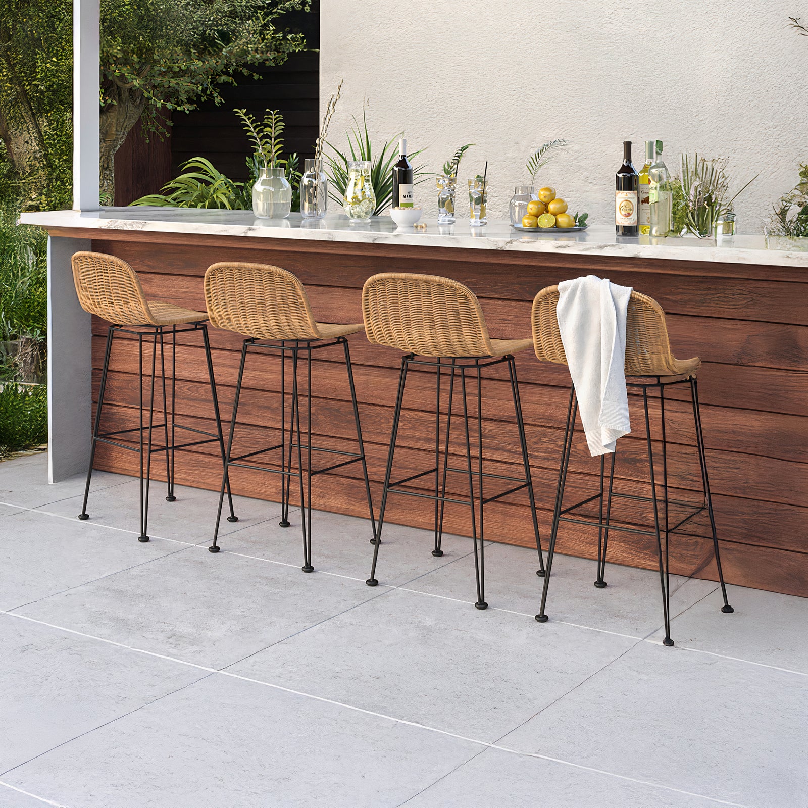 acheter chaise de bar resine tresse jardin rdv deco