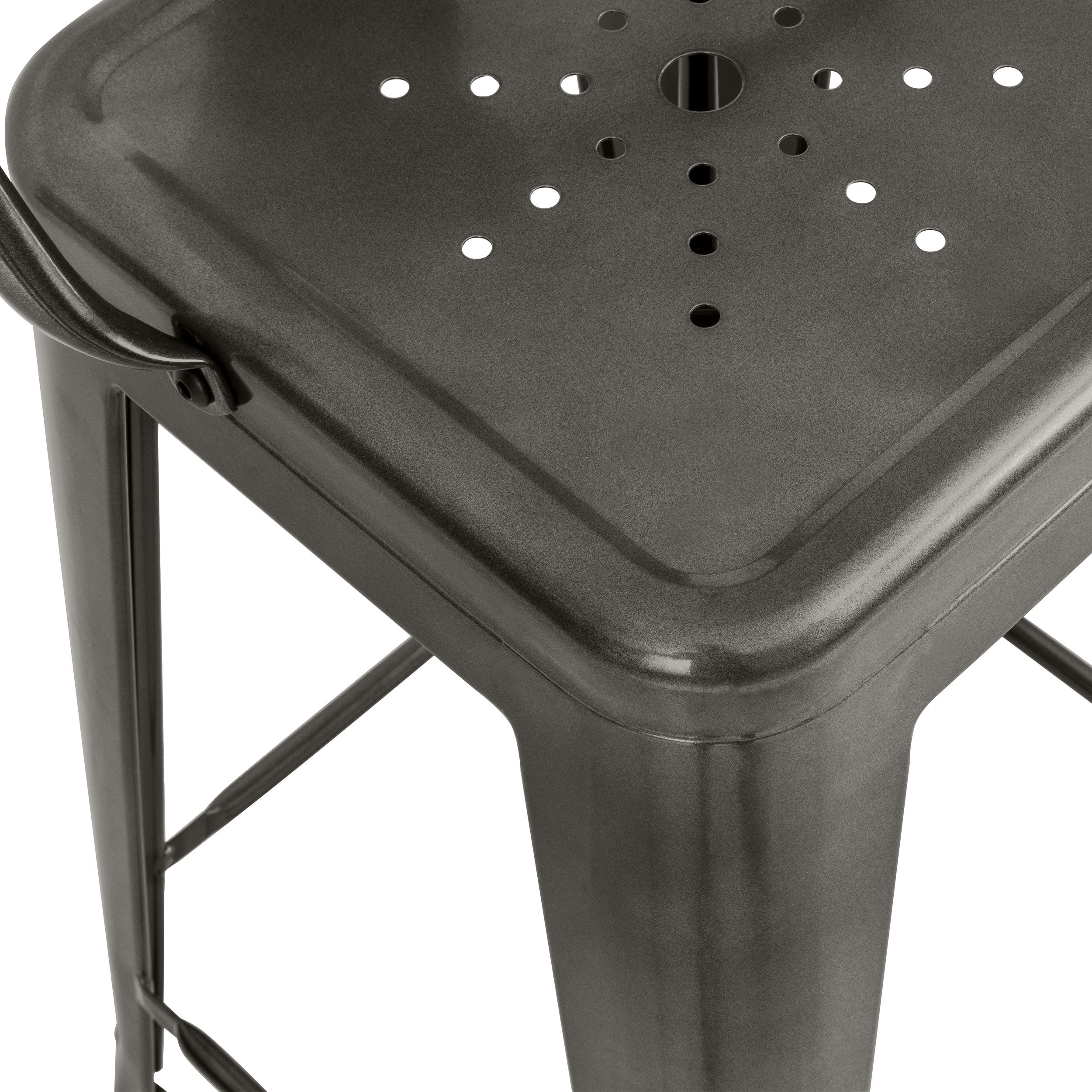 acheter chaise de bar style indus grise