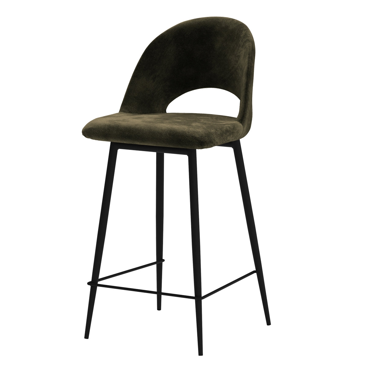 acheter chaise de bar verte en velours