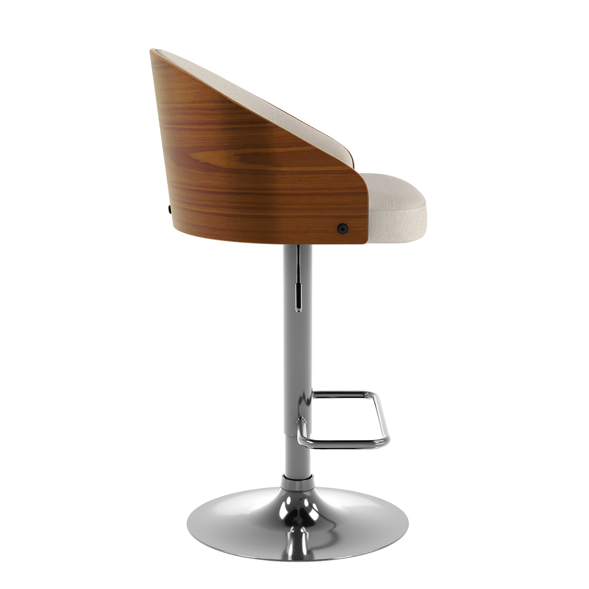 acheter chaise de bar vintage en bois et tissu