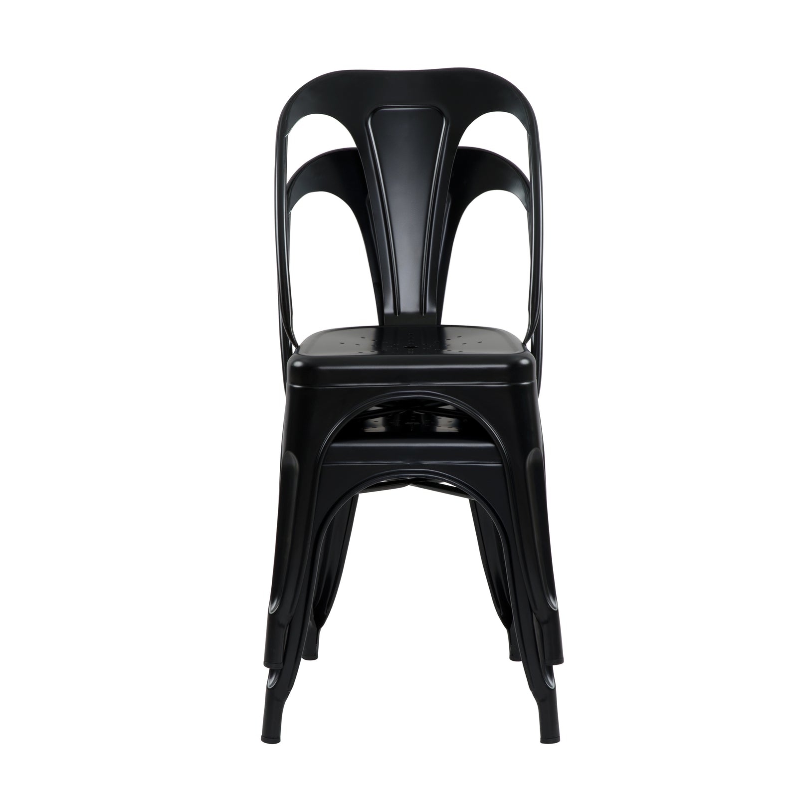 acheter chaise de bistrot en metal noir mat