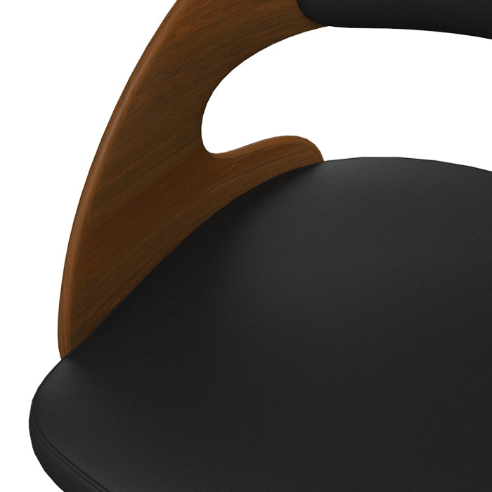 acheter chaise de bureau bois fonce et noir