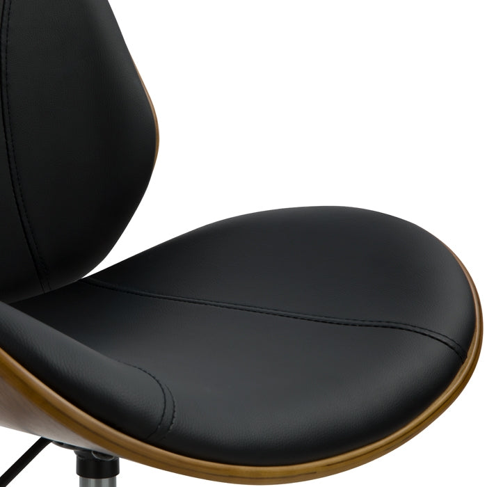 acheter chaise de bureau vintage en bois fonce