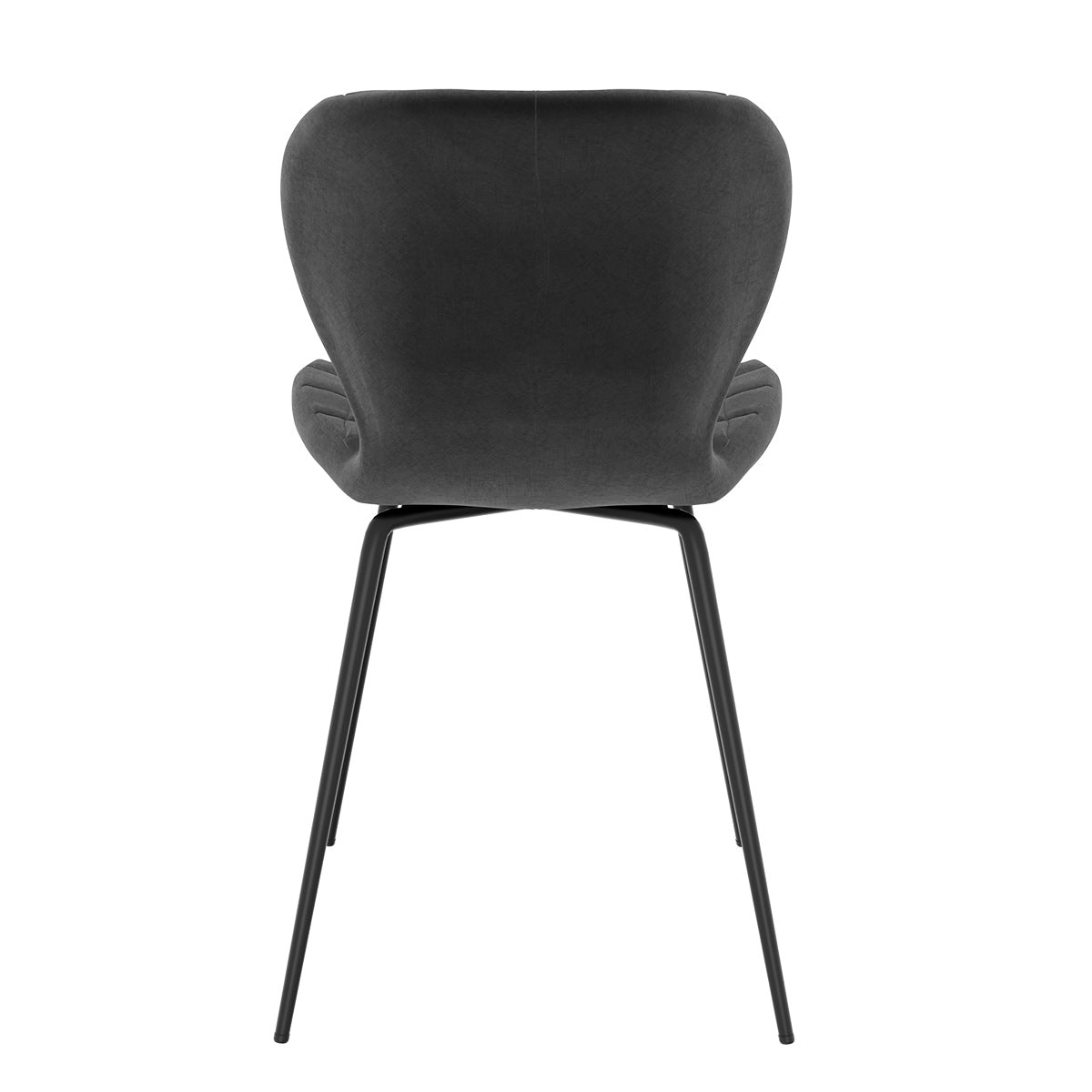 acheter chaise design en velours lot de 2 noir