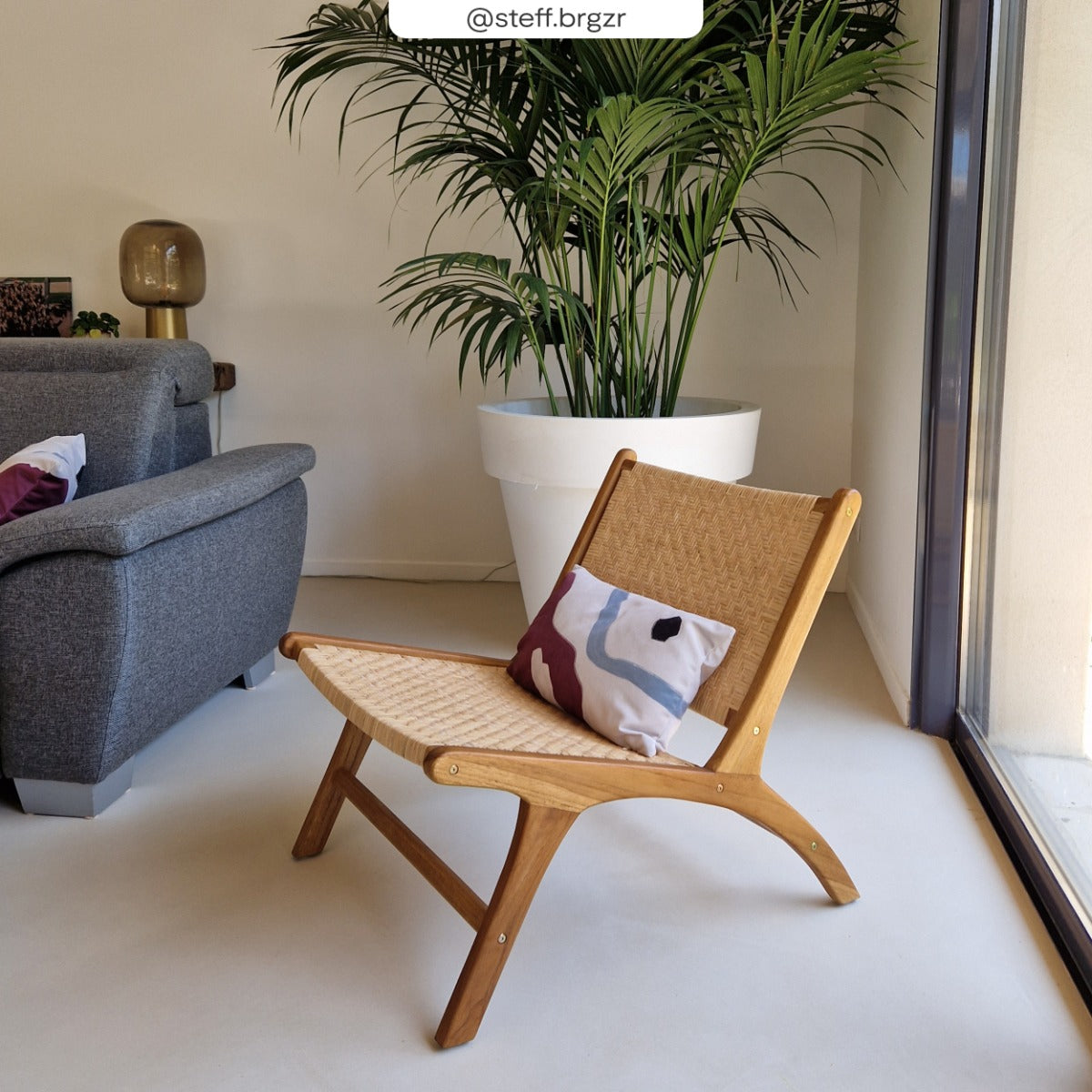acheter chaise en rotin naturel bois de teck