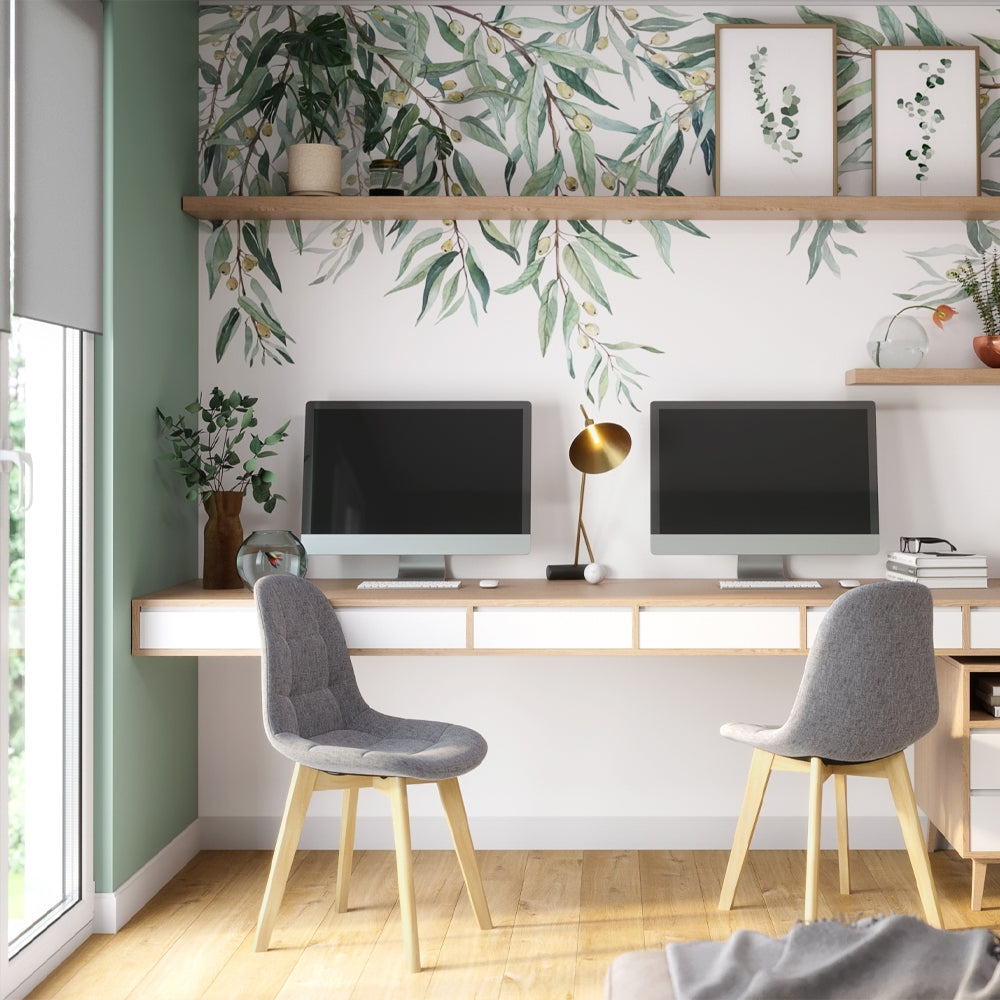 acheter chaise en tissu gris clair scandinave