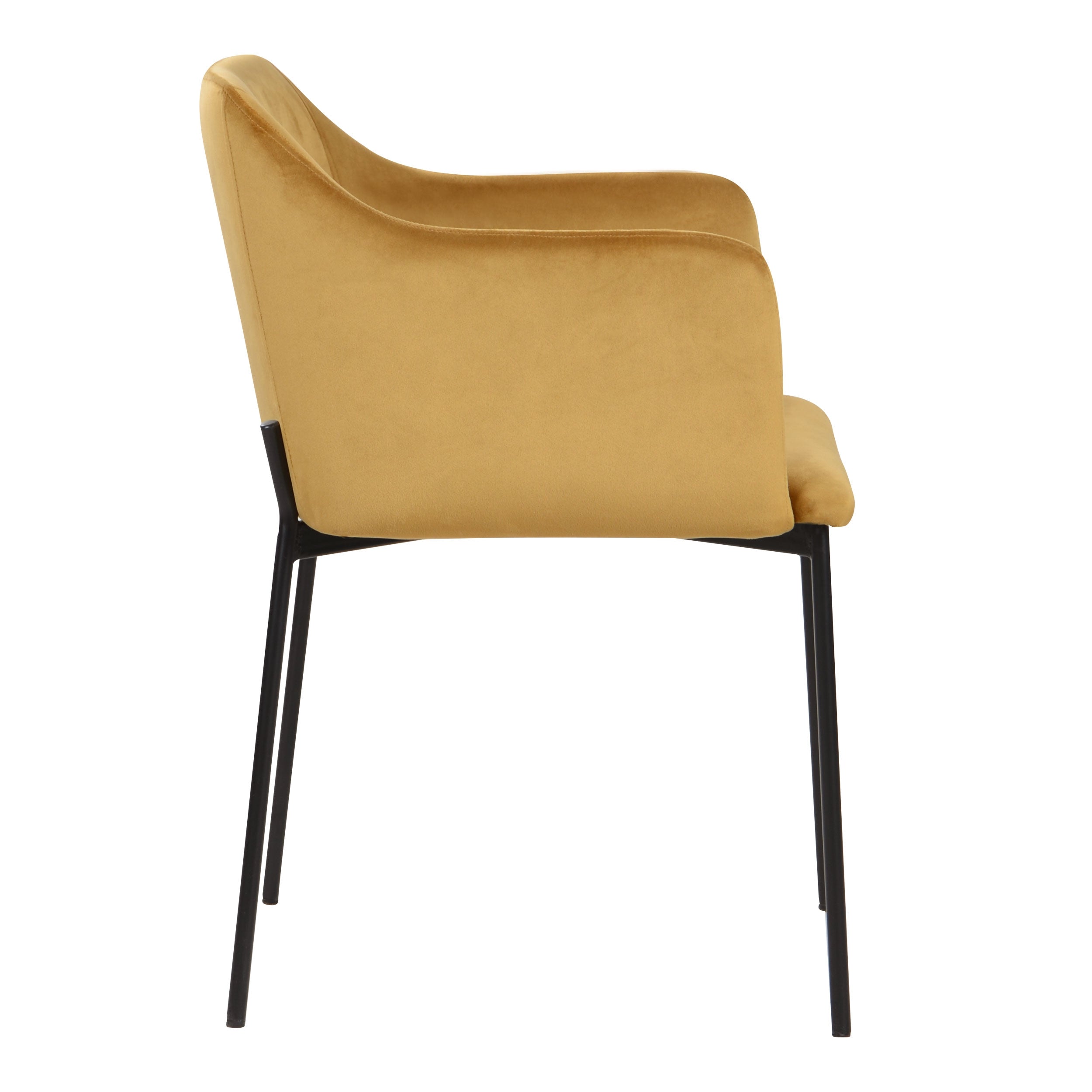 acheter chaise en velours jaune moutarde