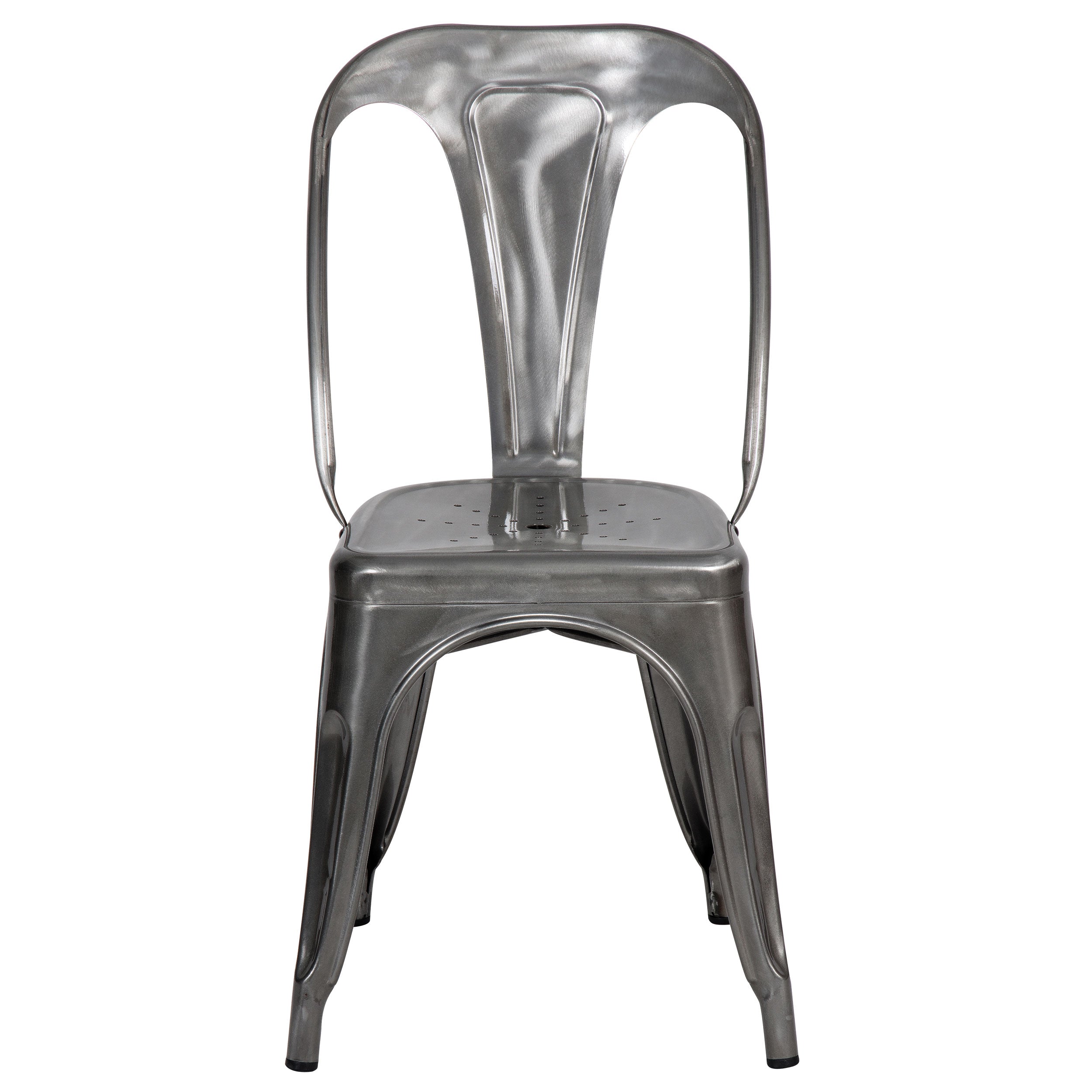 acheter chaise gris chrome lot de 2