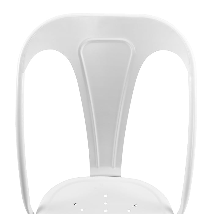 acheter chaise industrielle de bistrot blanche