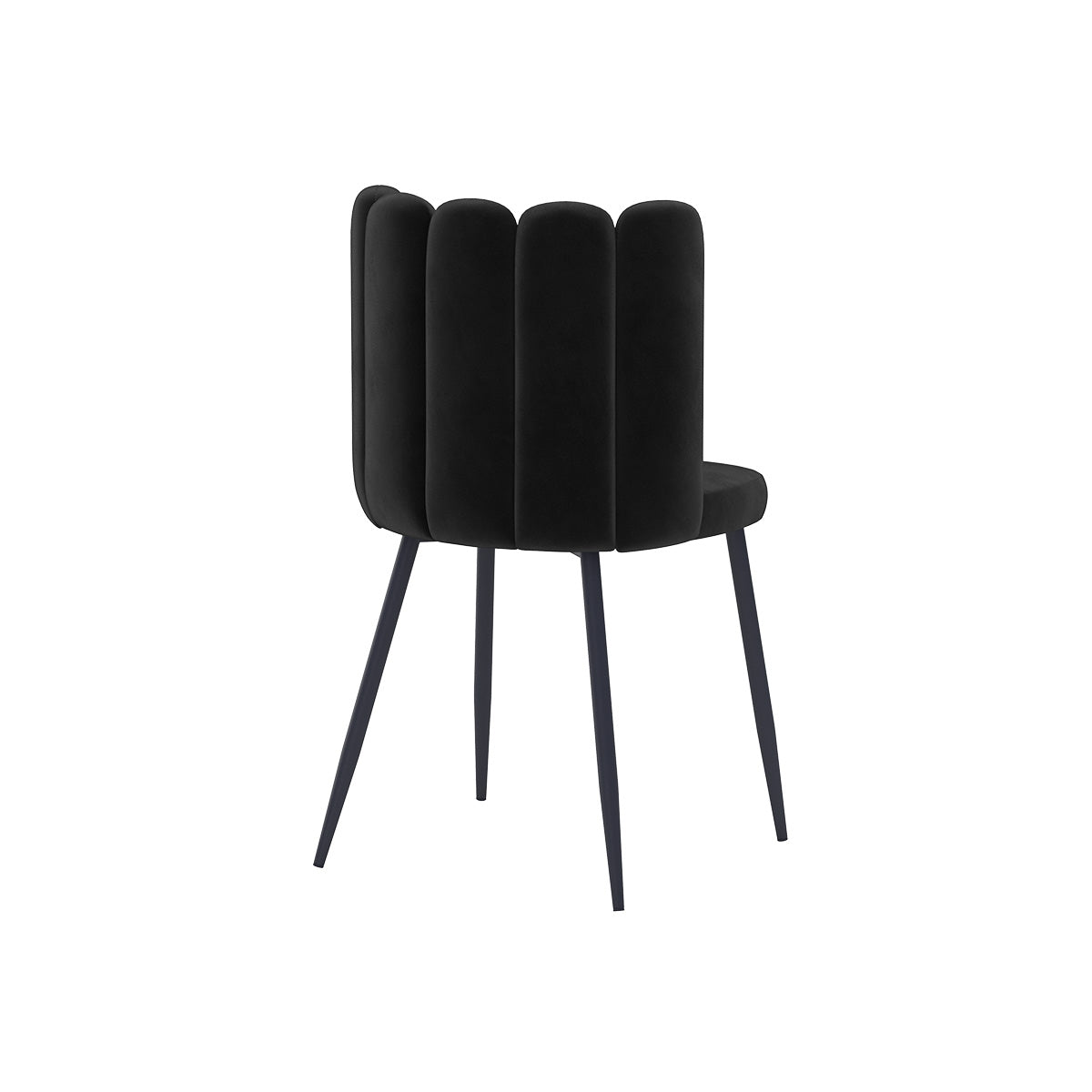 acheter chaise lot de 2 noir velours