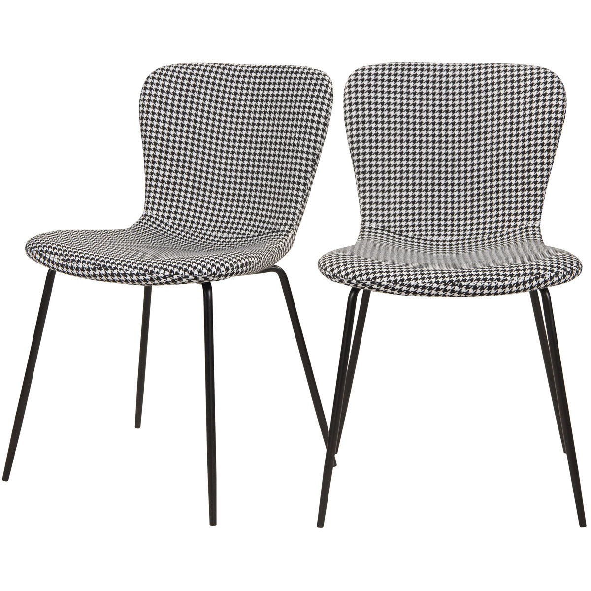 acheter chaise pied de poule noir blanc koko