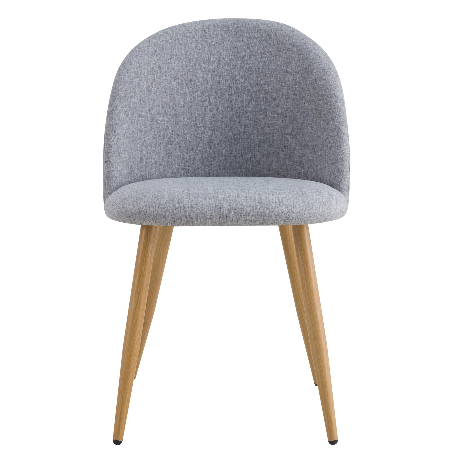 acheter chaise scandi tissu et pieds metal effet bois