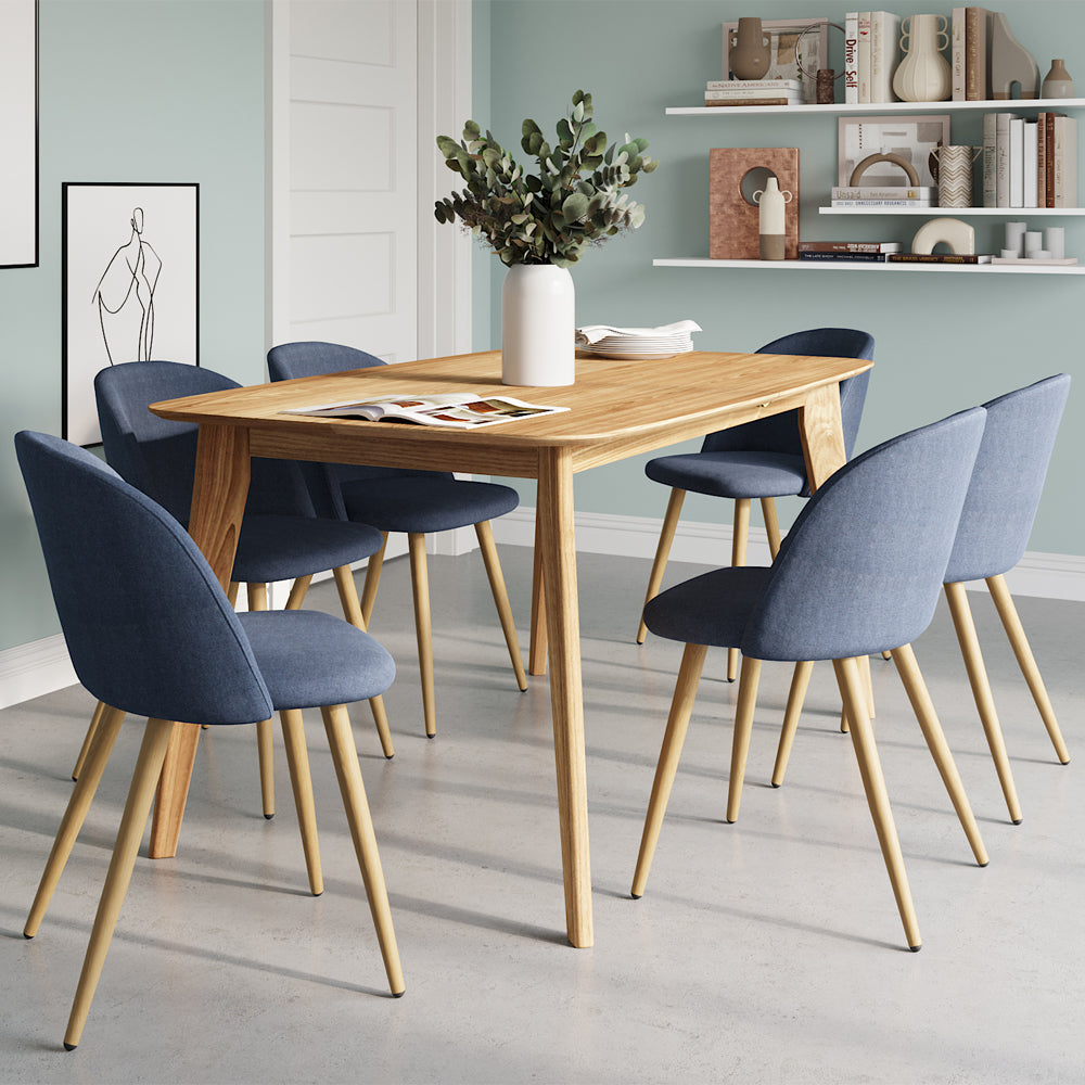 acheter chaise tissu bleu gris