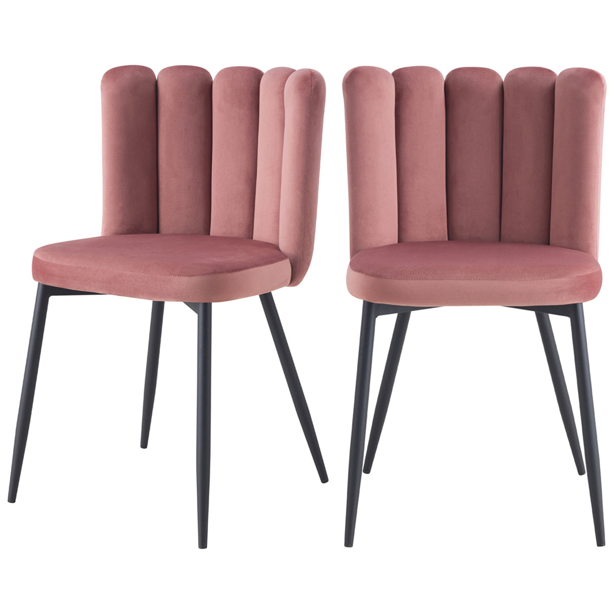 acheter chaise velours rose rosy