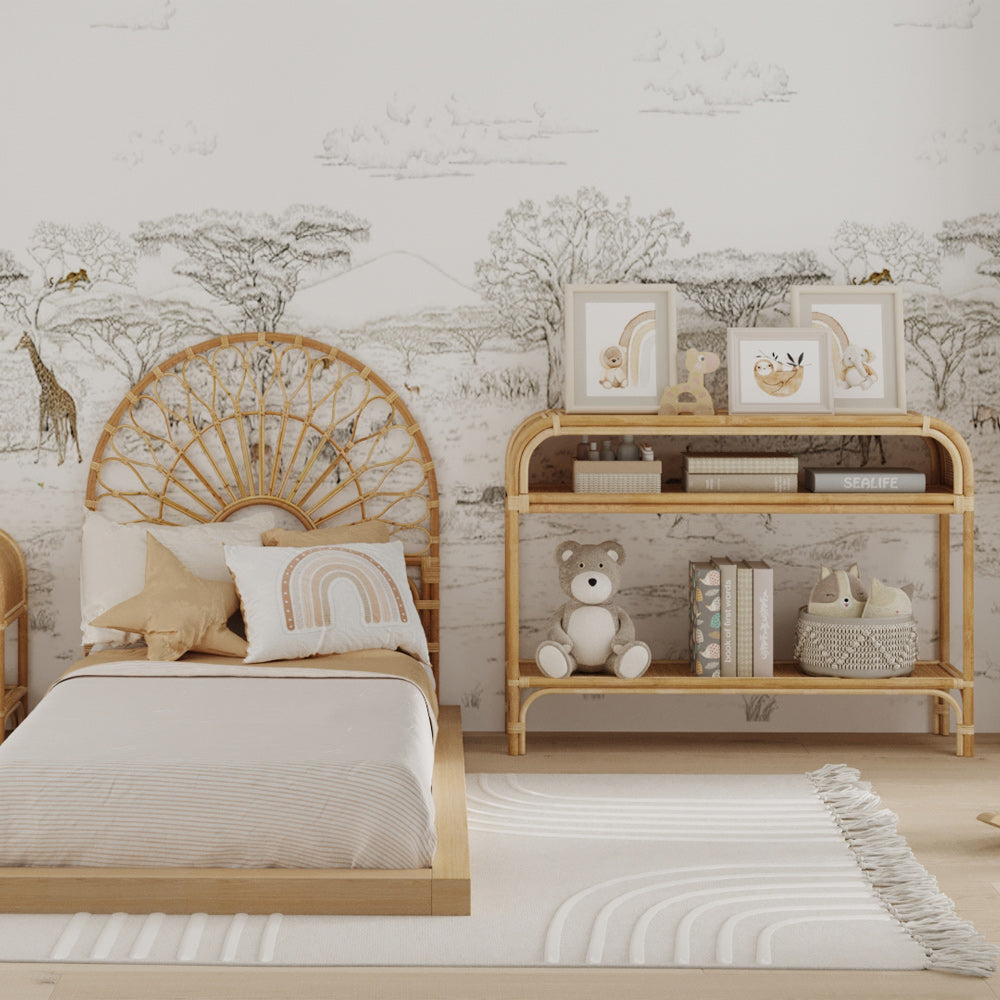 acheter console en rotin 2 etageres