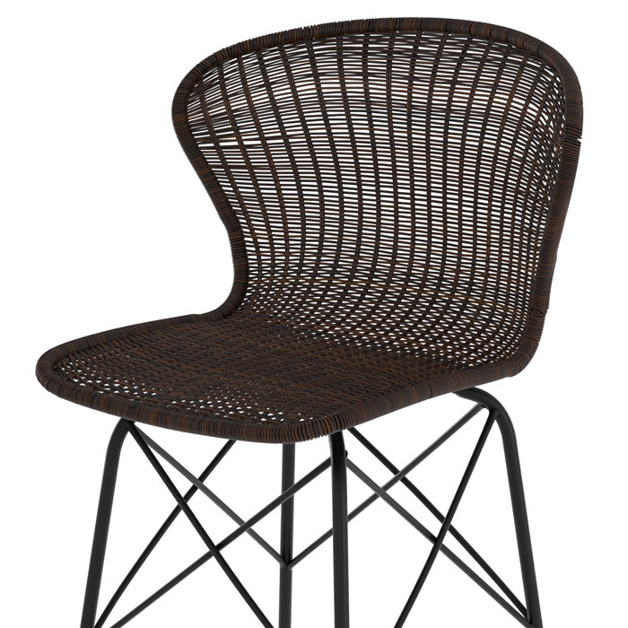 acheter de bar en resine tressee marron fonce 63 cm lot de 2 palma