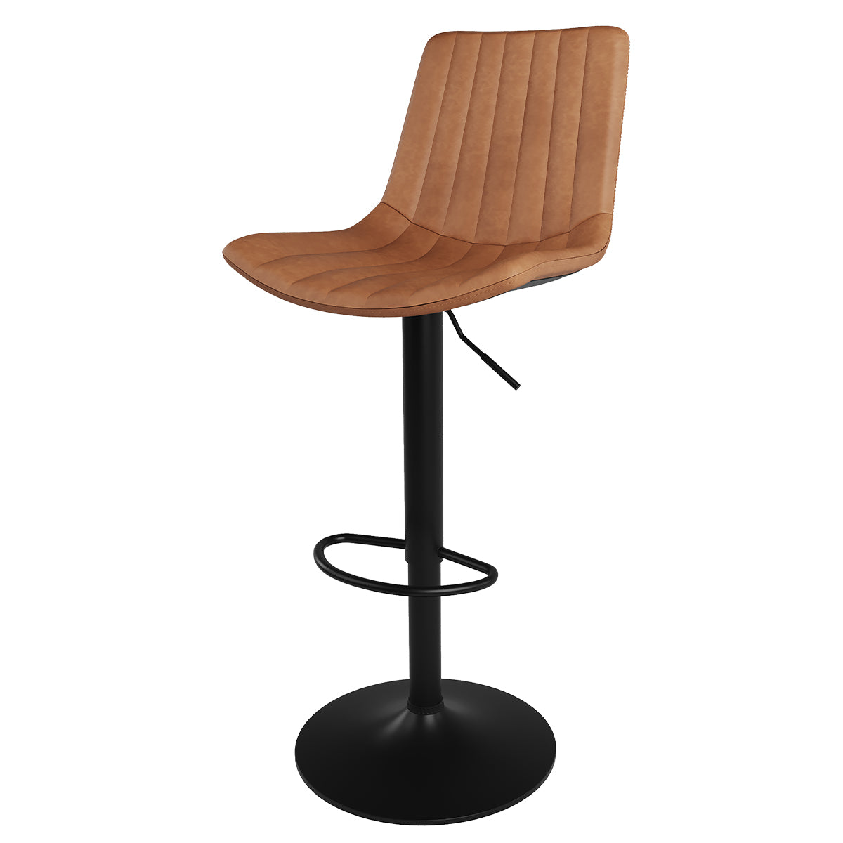 acheter de chaise de bar camel cuir synthetique et metal noir lot 2 killi