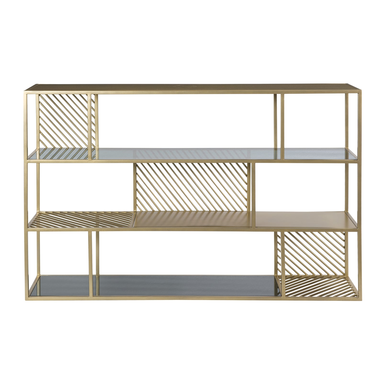 acheter etagere en metal dore et verre trempe