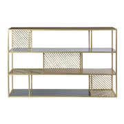 acheter etagere en metal dore et verre trempe