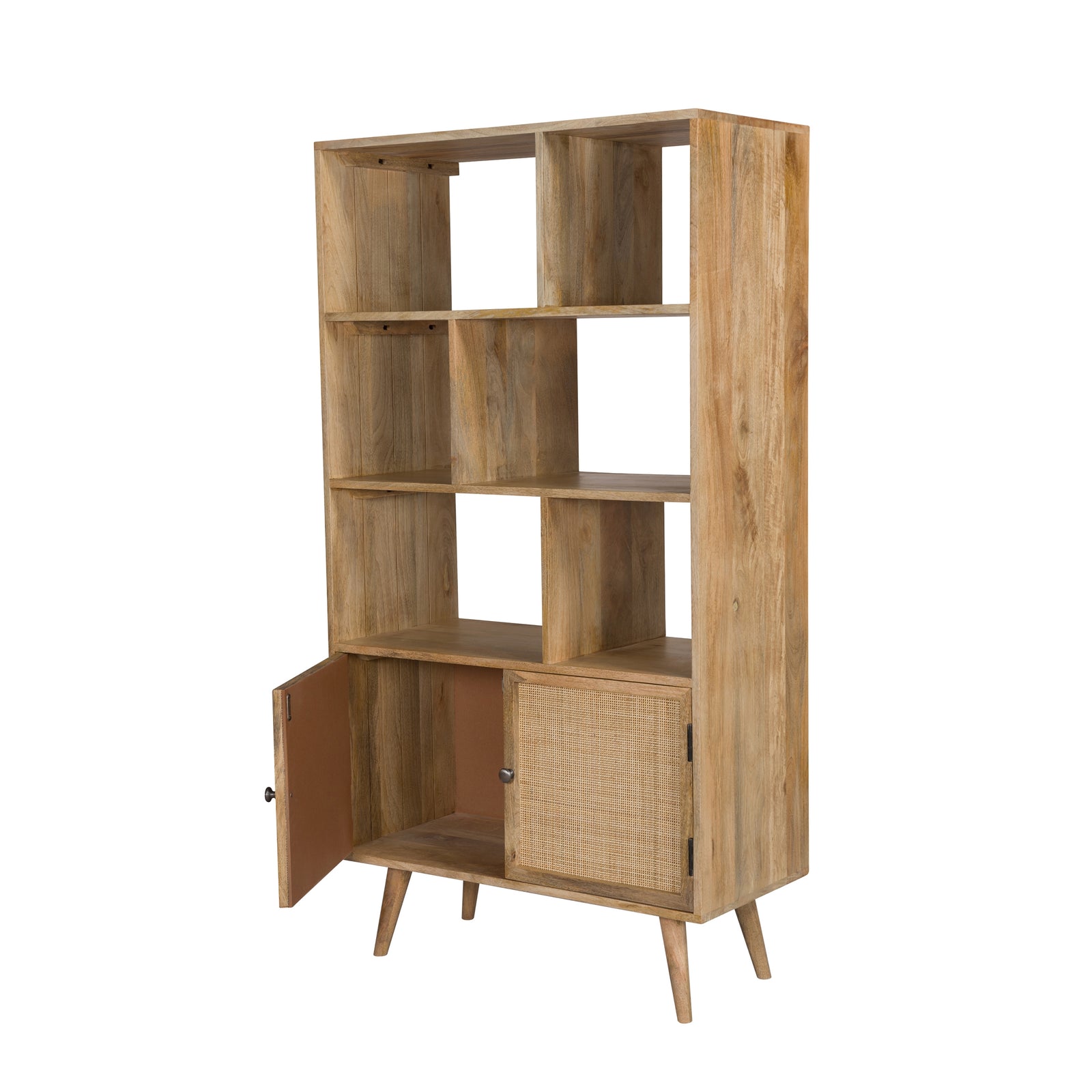acheter etagere multi rangement en cannage bois