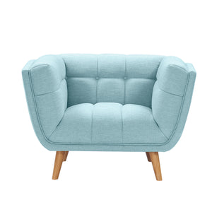 acheter fauteuil bleu clair tissu