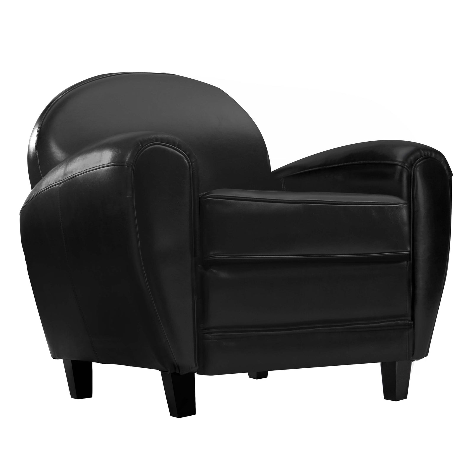 acheter fauteuil club 1 place cuir noir
