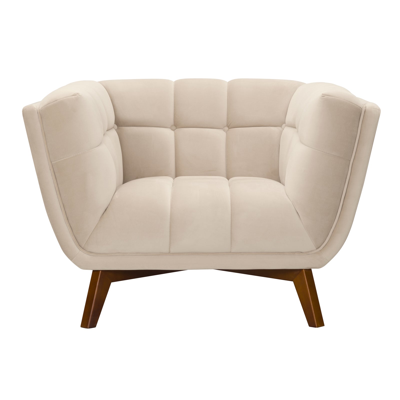 acheter fauteuil en velours beige