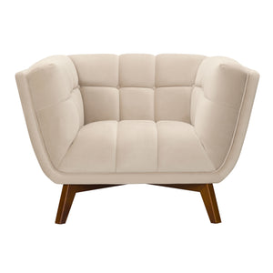 acheter fauteuil en velours beige
