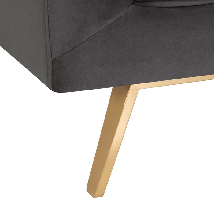 acheter fauteuil gris velours confortable