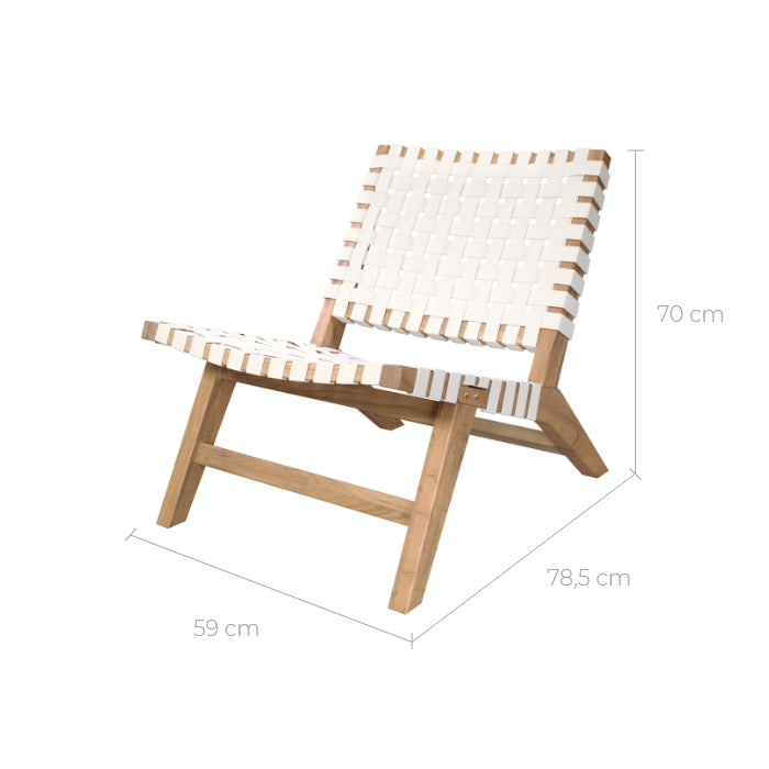 acheter fauteuil jardin blanc teck