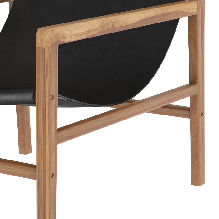 acheter fauteuil lounge apache teck et cuir noir