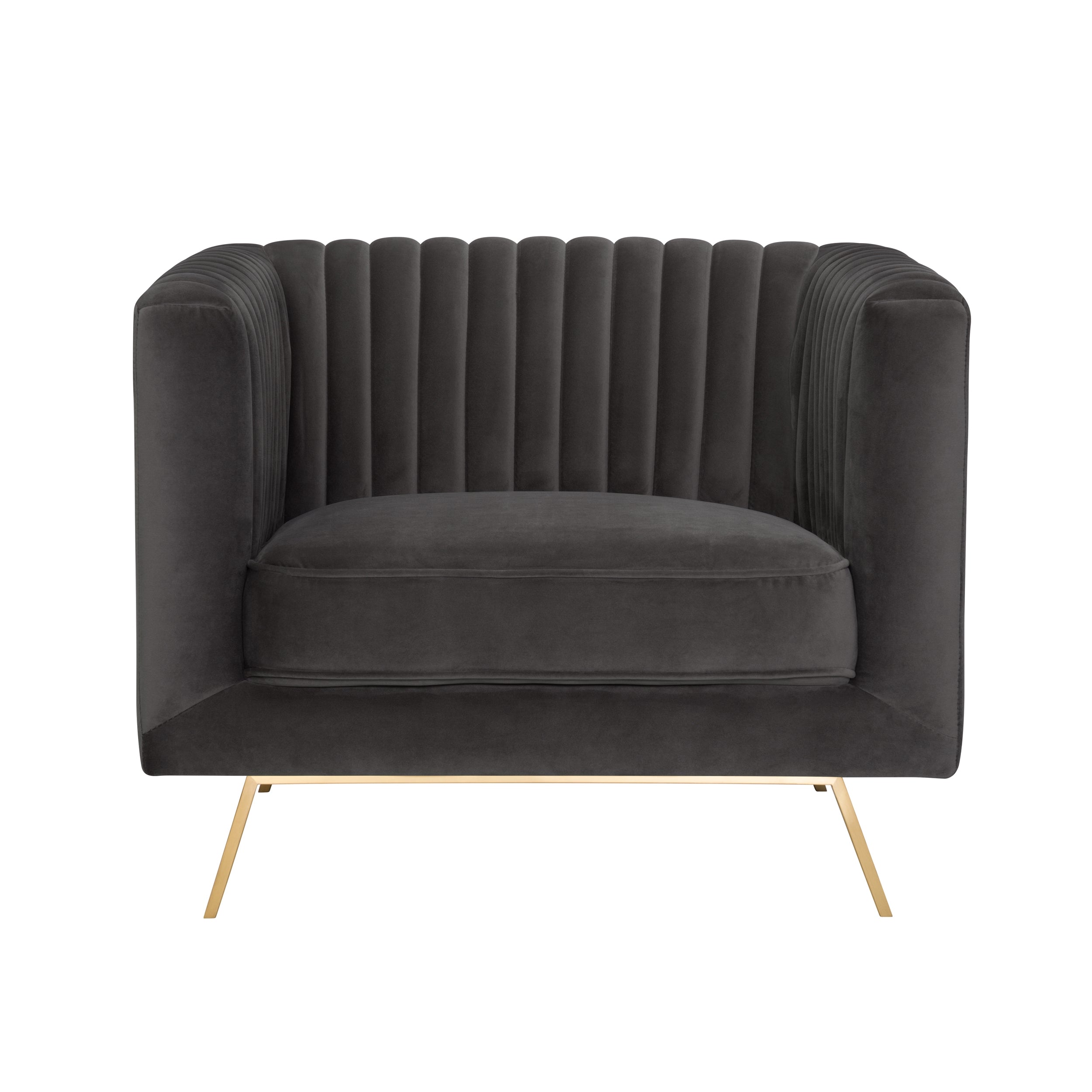 acheter fauteuil molletonne gris fonce velours