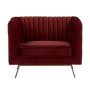 acheter fauteuil velours bordeaux
