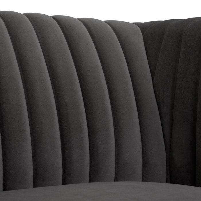 acheter gros fauteuil gris assise dossier accoudoirs en velours