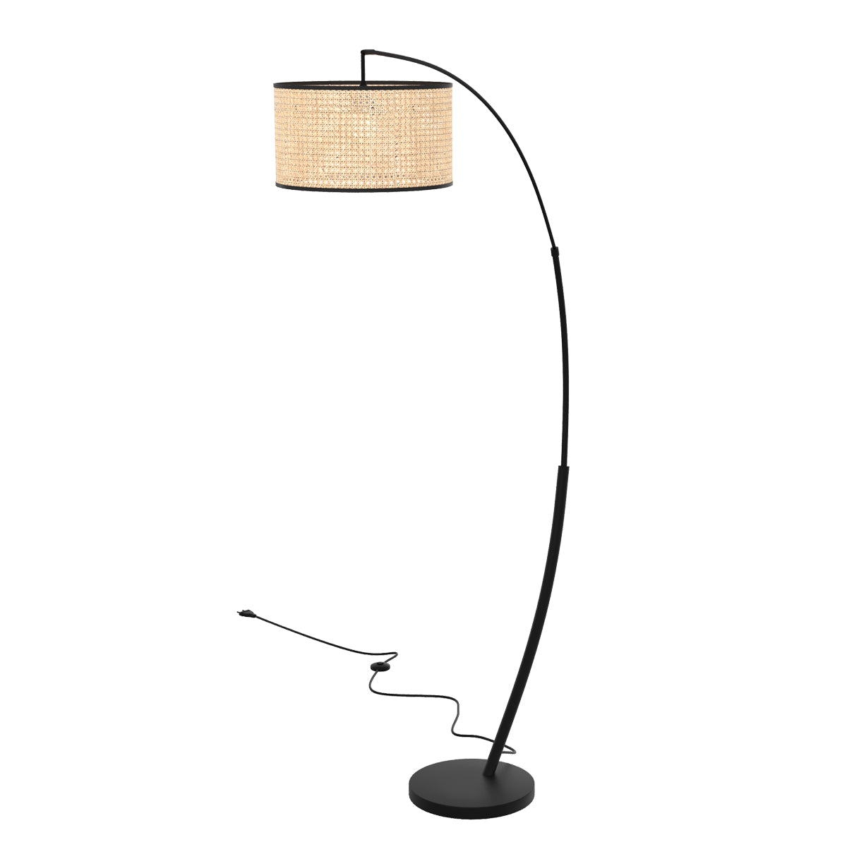 acheter lampadaire en rotin et metal aimee