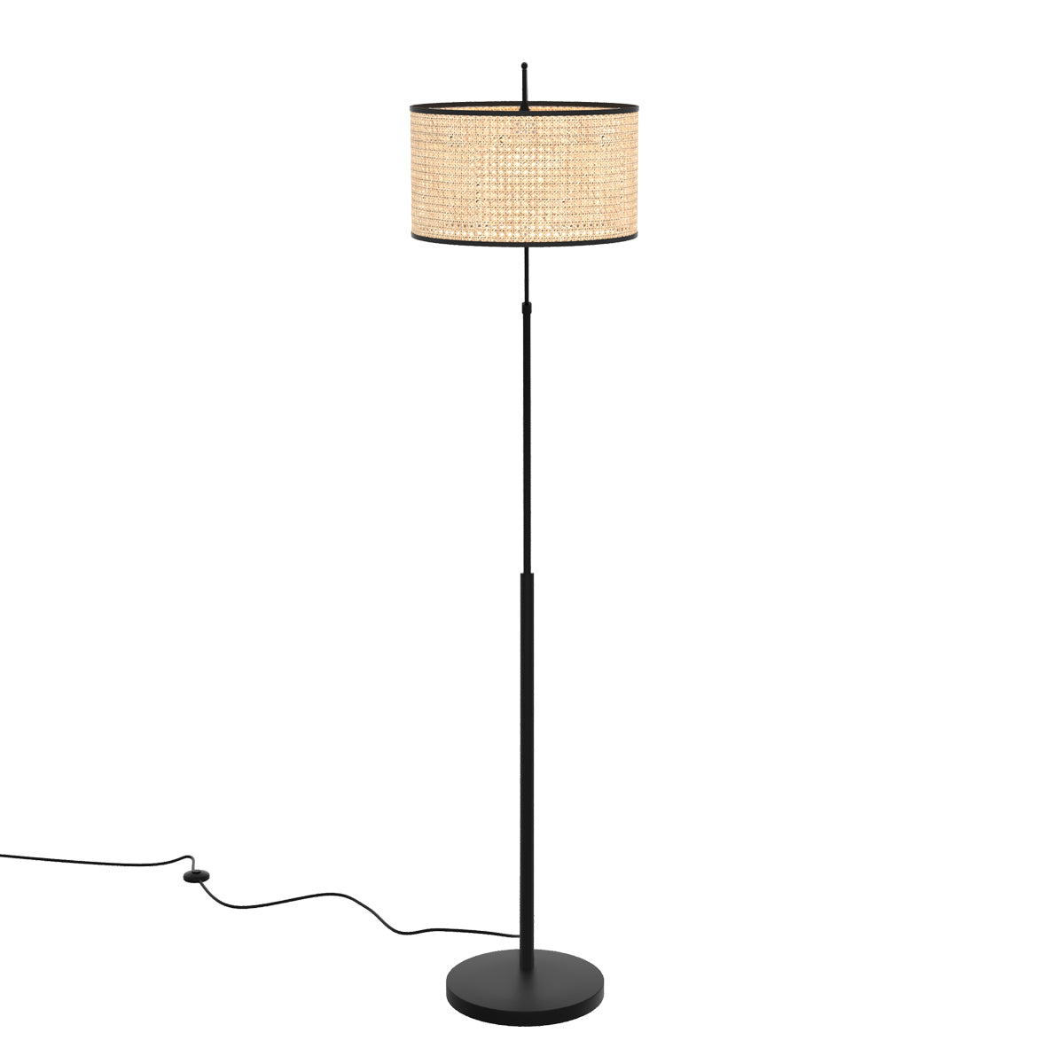 acheter lampadaire rotin abat jour aimee