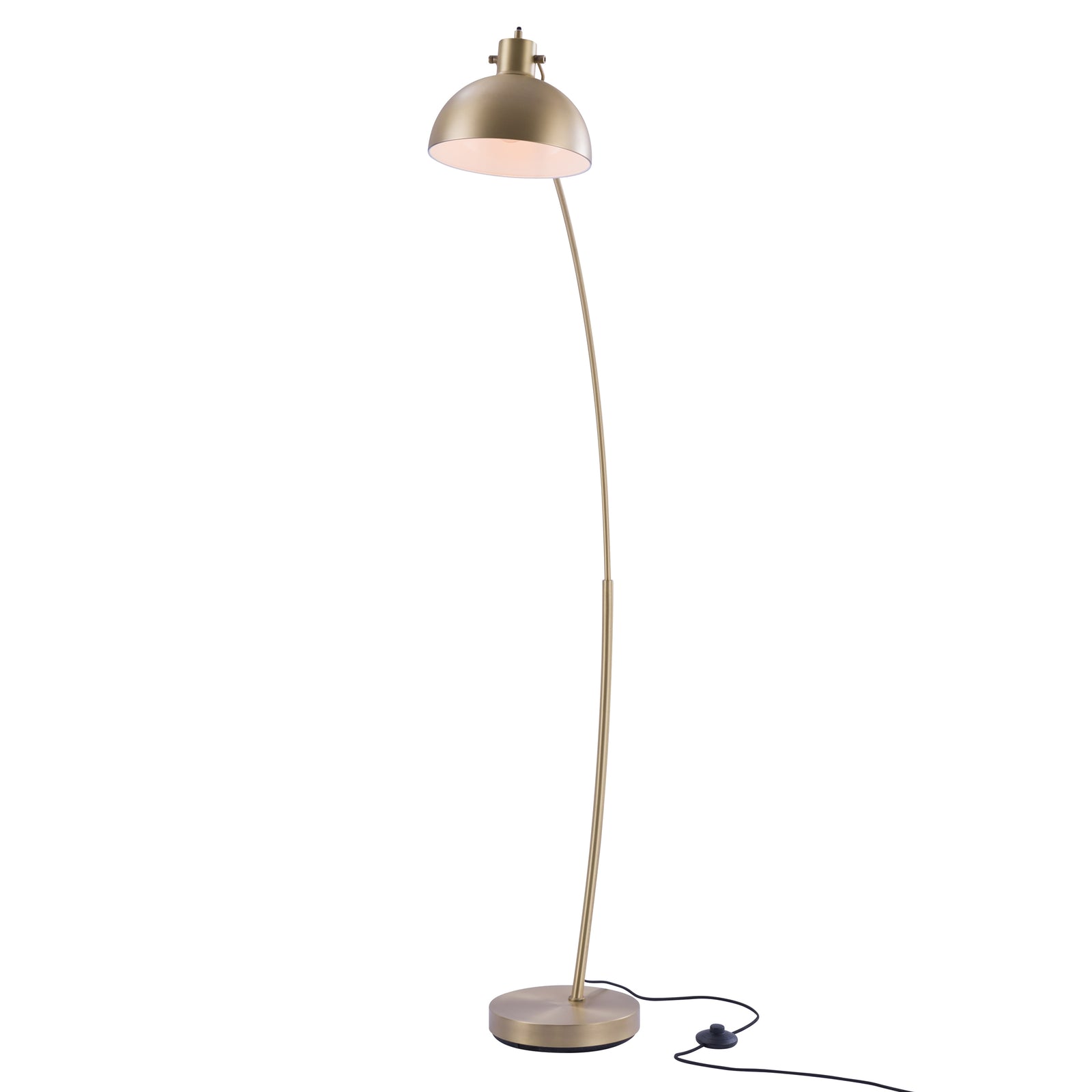 acheter lampadaire en arc dore metal