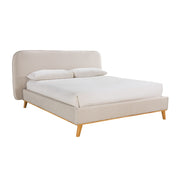 acheter lit double 140 cm beige