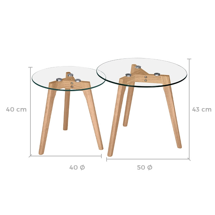 acheter lot de 2 tables basses scandinaves