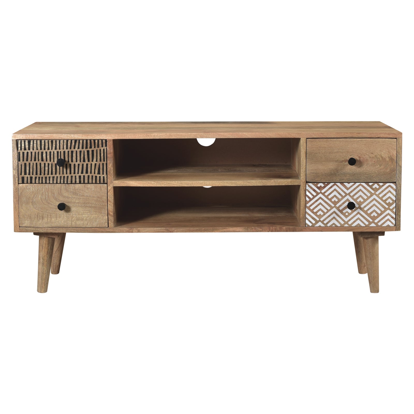 acheter meuble tv bois clair brut