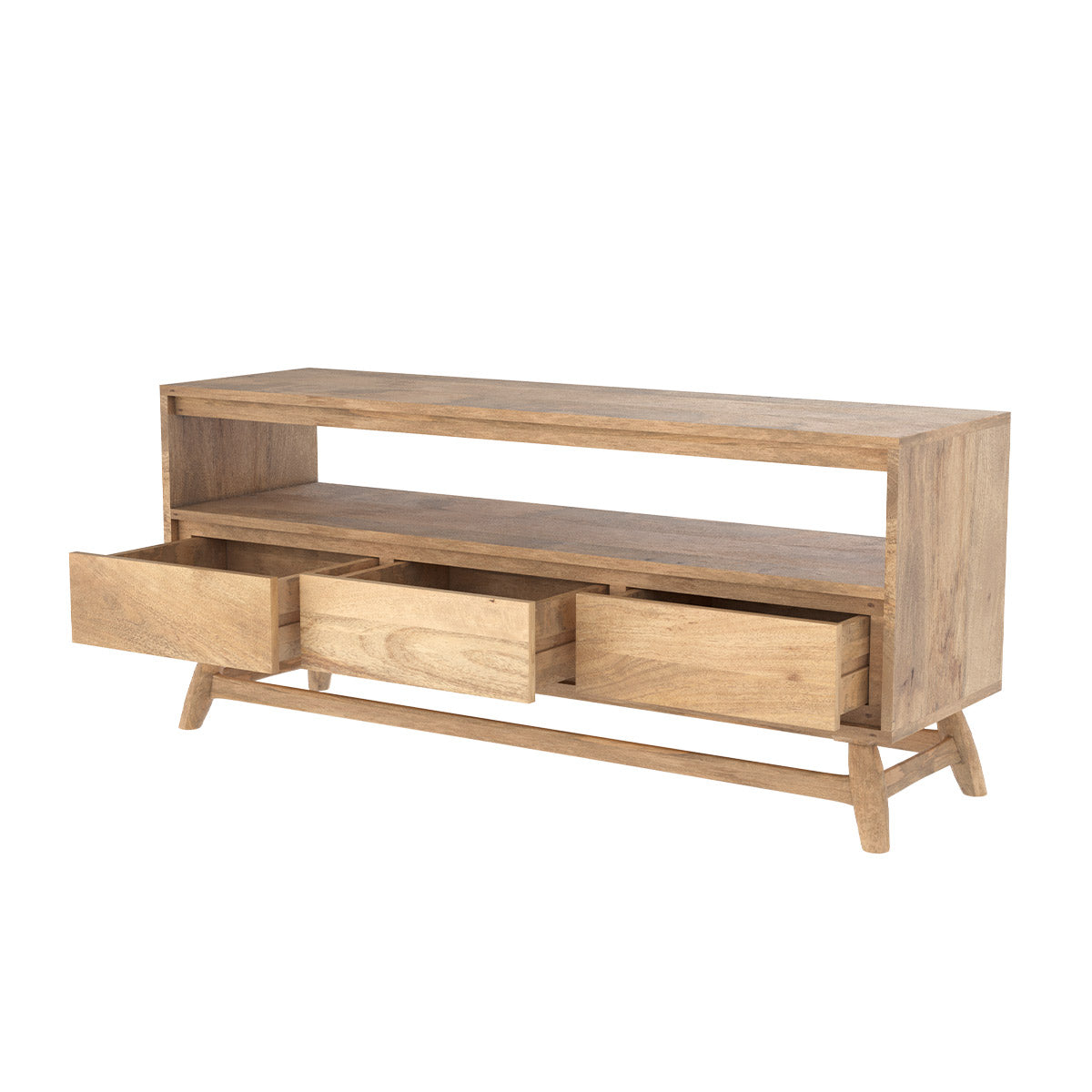 acheter meuble tv edgar trois tiroirs en bois de manguier