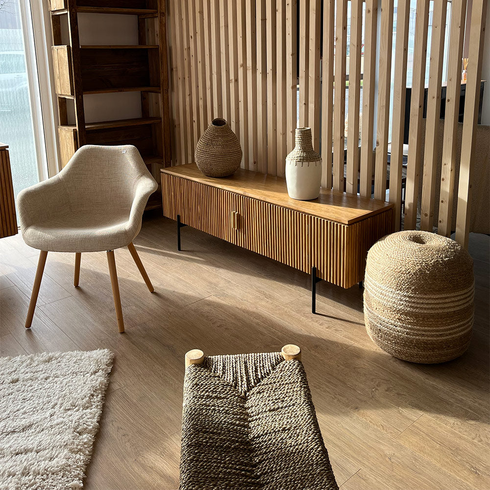 acheter meuble tv en bois de teck 160 cm