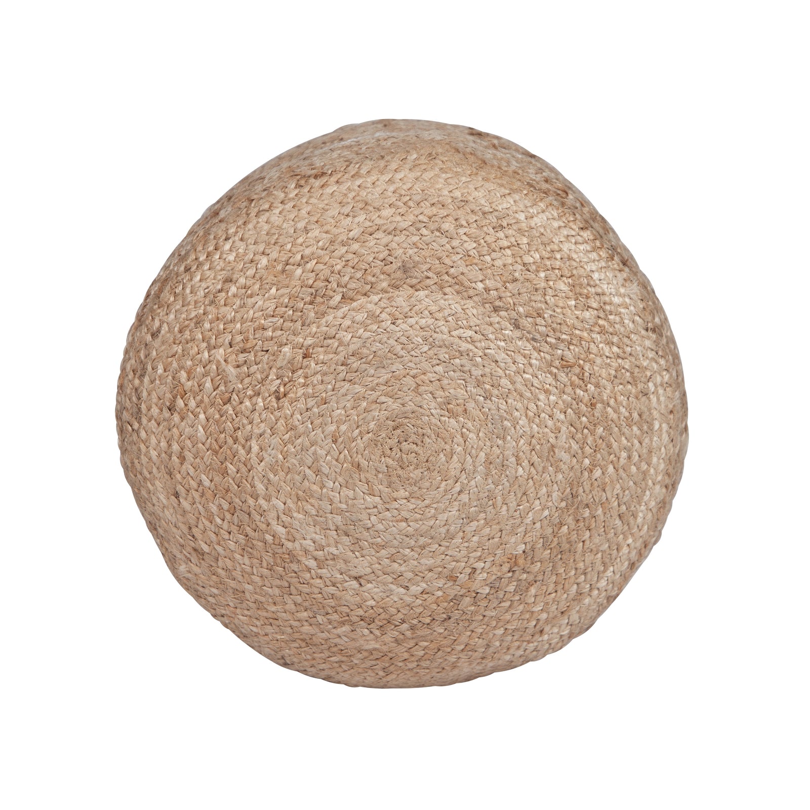 acheter pouf en jute naturel et blanc
