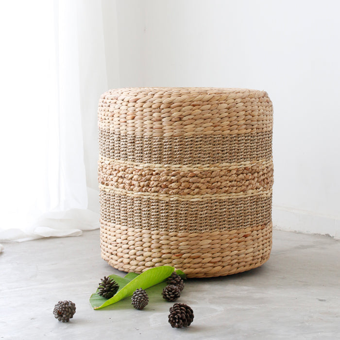 acheter pouf en rotin rond