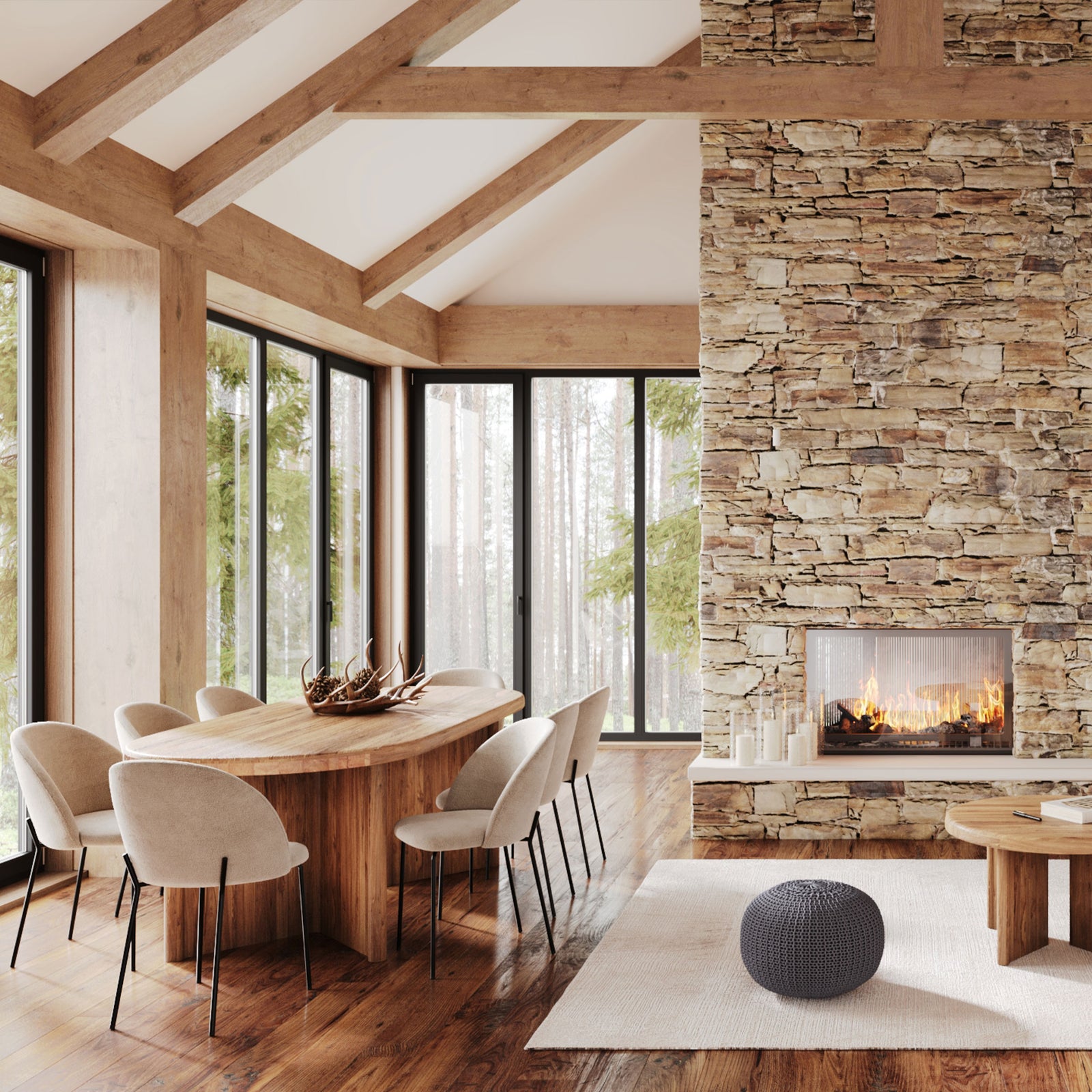 acheter pouf gris fonce elisa