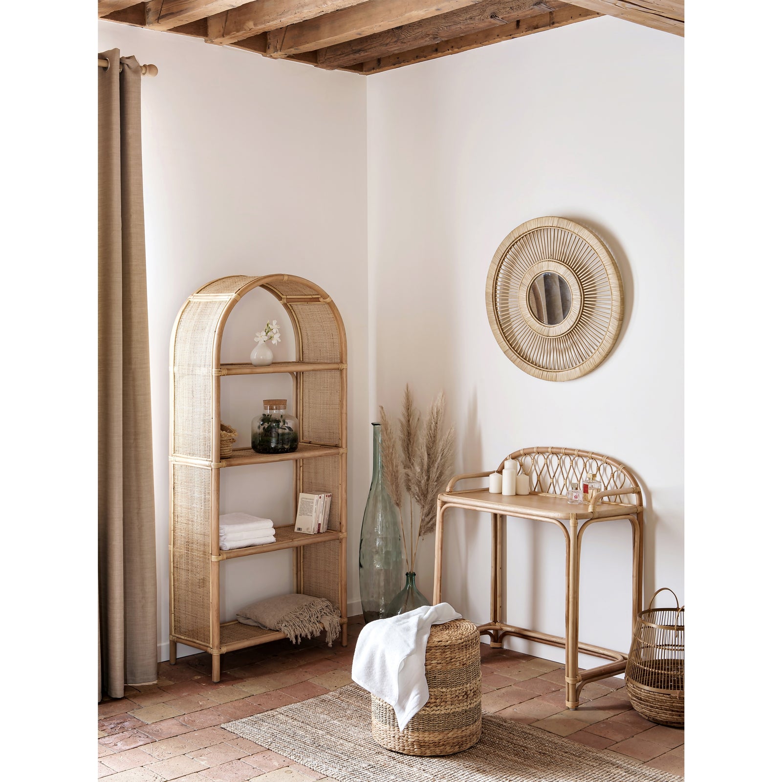 acheter pouf rond confort ethnique